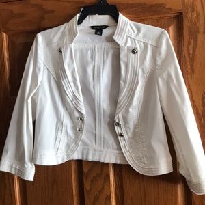 White cropped jacket